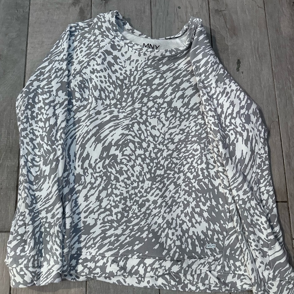 Marc New York Gray and White Patterned sweatshirt